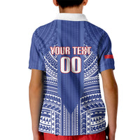 Custom Manu Samoa Rugby 2026 Kid Polo Shirt Samoan Pattern