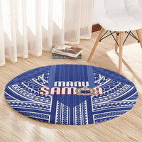 Manu Samoa Rugby 2026 Round Carpet Samoan Pattern