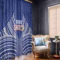 Manu Samoa Rugby 2026 Window Curtain Samoan Pattern
