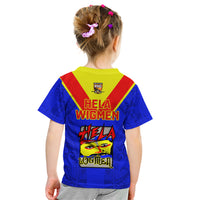 Papua New Guinea Rugby Kid T Shirt Hela Wigmen PNG Polynesian Pattern LT14 - Polynesian Pride