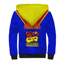 Papua New Guinea Rugby Sherpa Hoodie Hela Wigmen PNG Polynesian Pattern LT14 - Polynesian Pride