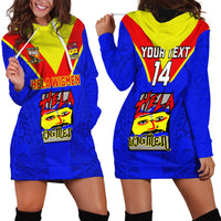 Custom Papua New Guinea Rugby Hoodie Dress Hela Wigmen PNG Polynesian Pattern LT14 - Polynesian Pride