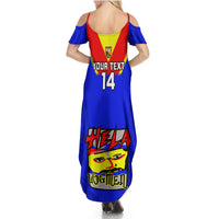 Custom Papua New Guinea Rugby Summer Maxi Dress Hela Wigmen PNG Polynesian Pattern LT14 - Polynesian Pride