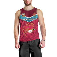 Custom Papua New Guinea Rugby Men Tank Top Goroka Lahanis PNG Polynesian Pattern LT14 - Polynesian Pride