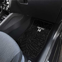 New Zealand Silver Fern Rugby Custom Car Mats Maori Koru Go Black Fern - Polynesian Pride