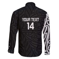 New Zealand Silver Fern Rugby Custom Family Matching Puletasi and Hawaiian Shirt Maori Koru Go Black Fern - Polynesian Pride