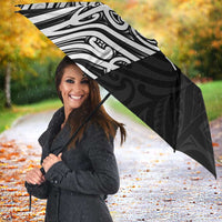 New Zealand Silver Fern Rugby Custom Umbrella Maori Koru Go Black Fern - Polynesian Pride