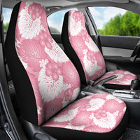 Pink Aloha Hawaii Car Seat Cover Monstera Hibiscus Plumeria Seamless Vibes - Polynesian Pride