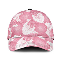 Pink Aloha Hawaii Classic Cap Monstera Hibiscus Plumeria Seamless Vibes LT14 Universal Fit Pink - Polynesian Pride