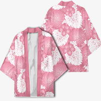 Pink Aloha Hawaii Kimono Monstera Hibiscus Plumeria Seamless Vibes - Polynesian Pride