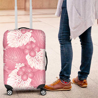 Pink Aloha Hawaii Luggage Cover Monstera Hibiscus Plumeria Seamless Vibes LT14 Pink - Polynesian Pride