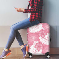 Pink Aloha Hawaii Luggage Cover Monstera Hibiscus Plumeria Seamless Vibes LT14 - Polynesian Pride