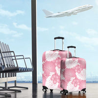 Pink Aloha Hawaii Luggage Cover Monstera Hibiscus Plumeria Seamless Vibes LT14 - Polynesian Pride