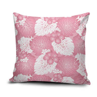 Pink Aloha Hawaii Pillow Cover Monstera Hibiscus Plumeria Seamless Vibes - Polynesian Pride