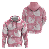 Pink Aloha Hawaii Zip Hoodie Monstera Hibiscus Plumeria Seamless Vibes LT14 - Polynesian Pride