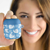 Blue Aloha Hawaii AirPods Case Monstera Hibiscus Plumeria Seamless Vibes - Polynesian Pride