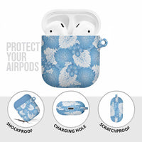 Blue Aloha Hawaii AirPods Case Monstera Hibiscus Plumeria Seamless Vibes - Polynesian Pride