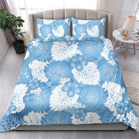 Blue Aloha Hawaii Bedding Set Monstera Hibiscus Plumeria Seamless Vibes - Polynesian Pride