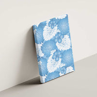 Blue Aloha Hawaii Canvas Wall Art Monstera Hibiscus Plumeria Seamless Vibes LT14 - Polynesian Pride