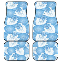 Blue Aloha Hawaii Car Mats Monstera Hibiscus Plumeria Seamless Vibes - Polynesian Pride