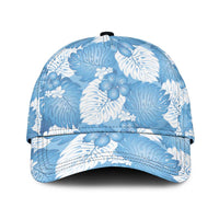 Blue Aloha Hawaii Classic Cap Monstera Hibiscus Plumeria Seamless Vibes LT14 Universal Fit Blue - Polynesian Pride