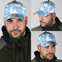 Blue Aloha Hawaii Classic Cap Monstera Hibiscus Plumeria Seamless Vibes LT14 - Polynesian Pride