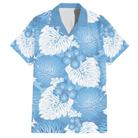 Blue Aloha Hawaii Hawaiian Shirt Monstera Hibiscus Plumeria Seamless Vibes LT14 Blue - Polynesian Pride