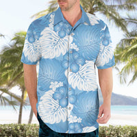 Blue Aloha Hawaii Hawaiian Shirt Monstera Hibiscus Plumeria Seamless Vibes LT14 - Polynesian Pride