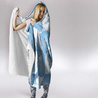 Blue Aloha Hawaii Hooded Blanket Monstera Hibiscus Plumeria Seamless Vibes LT14 - Polynesian Pride