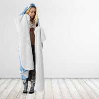 Blue Aloha Hawaii Hooded Blanket Monstera Hibiscus Plumeria Seamless Vibes LT14 - Polynesian Pride