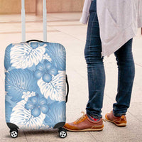 Blue Aloha Hawaii Luggage Cover Monstera Hibiscus Plumeria Seamless Vibes LT14 Blue - Polynesian Pride