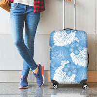 Blue Aloha Hawaii Luggage Cover Monstera Hibiscus Plumeria Seamless Vibes LT14 - Polynesian Pride