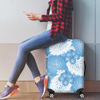 Blue Aloha Hawaii Luggage Cover Monstera Hibiscus Plumeria Seamless Vibes LT14 - Polynesian Pride