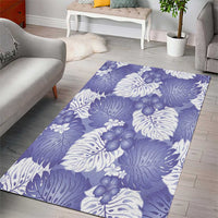 Purple Aloha Hawaii Area Rug Monstera Hibiscus Plumeria Seamless Vibes - Polynesian Pride