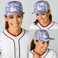 Purple Aloha Hawaii Baseball Net Cap Monstera Hibiscus Plumeria Seamless Vibes LT14 - Polynesian Pride