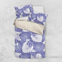 Purple Aloha Hawaii Bedding Set Monstera Hibiscus Plumeria Seamless Vibes - Polynesian Pride