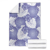 Purple Aloha Hawaii Blanket Monstera Hibiscus Plumeria Seamless Vibes - Polynesian Pride