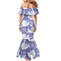 Purple Aloha Hawaii Family Matching Mermaid Dress and Hawaiian Shirt Monstera Hibiscus Plumeria Seamless Vibes - Polynesian Pride