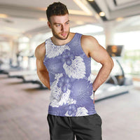 Purple Aloha Hawaii Men Tank Top Monstera Hibiscus Plumeria Seamless Vibes LT14 Purple - Polynesian Pride
