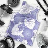 Purple Aloha Hawaii Men Tank Top Monstera Hibiscus Plumeria Seamless Vibes LT14 - Polynesian Pride