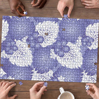 Purple Aloha Hawaii Puzzle Monstera Hibiscus Plumeria Seamless Vibes LT14 - Polynesian Pride