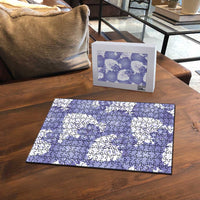 Purple Aloha Hawaii Puzzle Monstera Hibiscus Plumeria Seamless Vibes LT14 - Polynesian Pride