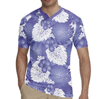 Purple Aloha Hawaii Rugby Jersey Monstera Hibiscus Plumeria Seamless Vibes - Polynesian Pride
