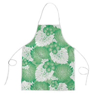 Green Aloha Hawaii Apron Monstera Hibiscus Plumeria Seamless Vibes LT14 Green - Polynesian Pride