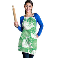 Green Aloha Hawaii Apron Monstera Hibiscus Plumeria Seamless Vibes LT14 - Polynesian Pride