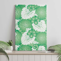 Green Aloha Hawaii Canvas Wall Art Monstera Hibiscus Plumeria Seamless Vibes LT14 - Polynesian Pride