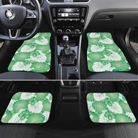 Green Aloha Hawaii Car Mats Monstera Hibiscus Plumeria Seamless Vibes - Polynesian Pride
