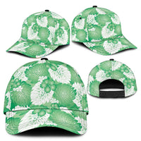 Green Aloha Hawaii Classic Cap Monstera Hibiscus Plumeria Seamless Vibes LT14 - Polynesian Pride