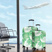 Green Aloha Hawaii Luggage Cover Monstera Hibiscus Plumeria Seamless Vibes LT14 - Polynesian Pride