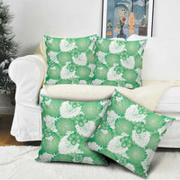 Green Aloha Hawaii Pillow Cover Monstera Hibiscus Plumeria Seamless Vibes - Polynesian Pride